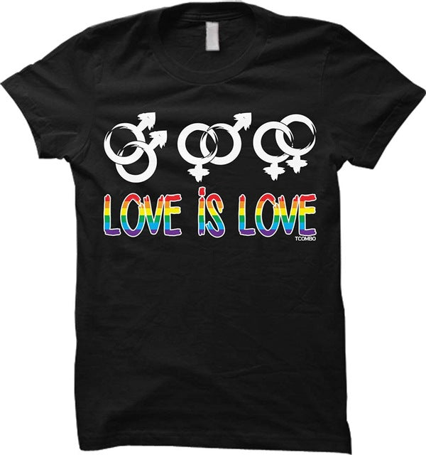 Sleeve T Shirt Summer Tee Tops Clothing Women's Love Is Love Gay Pride Womens T Shirts Short-Sleeve Crew Neck Novelty