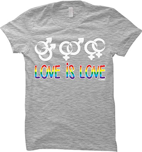 Sleeve T Shirt Summer Tee Tops Clothing Women's Love Is Love Gay Pride Womens T Shirts Short-Sleeve Crew Neck Novelty