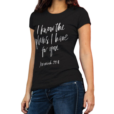 Sexy Black T-Shirt Womens I KNOW THE LetterS Printing Short Sleeve Tops Summer Slim tee shirt femme